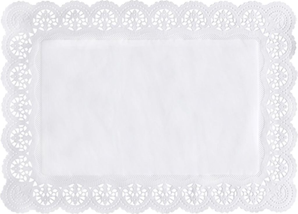Spitzenpapiere eckig 45 cm x 32 cm weiss Produktbild 
