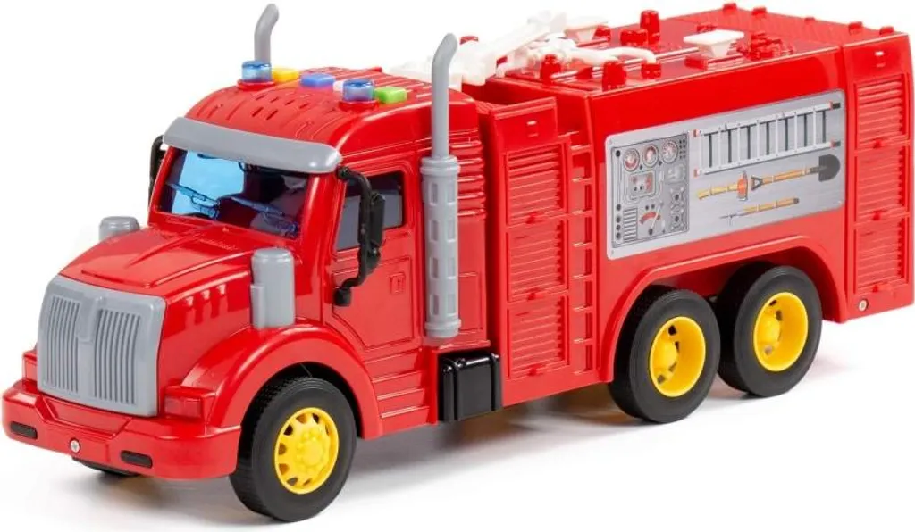 Camion de Pompiers Lumineux et Sonore à Friction Profi Polesie 86518