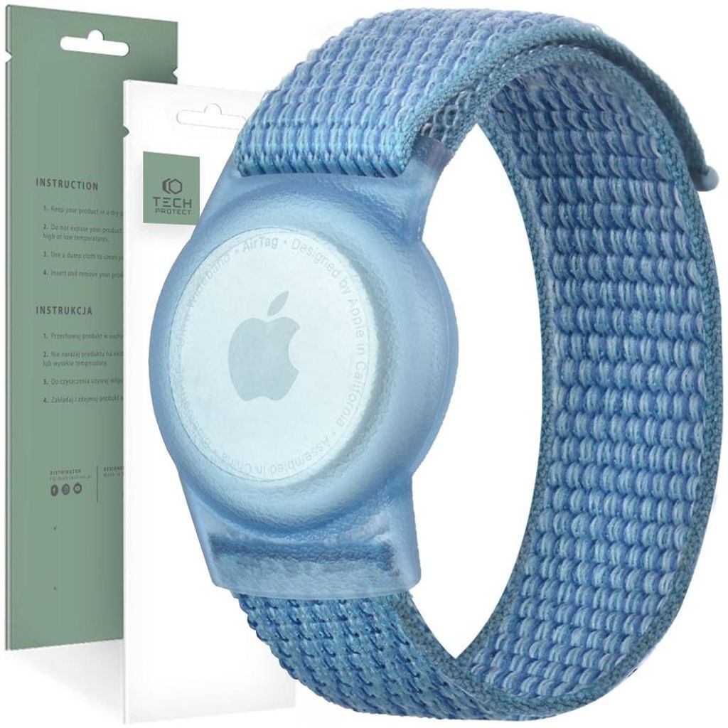 Tech-Protect Nylon Für Kinder Apple Airtag Blau Produktbild 