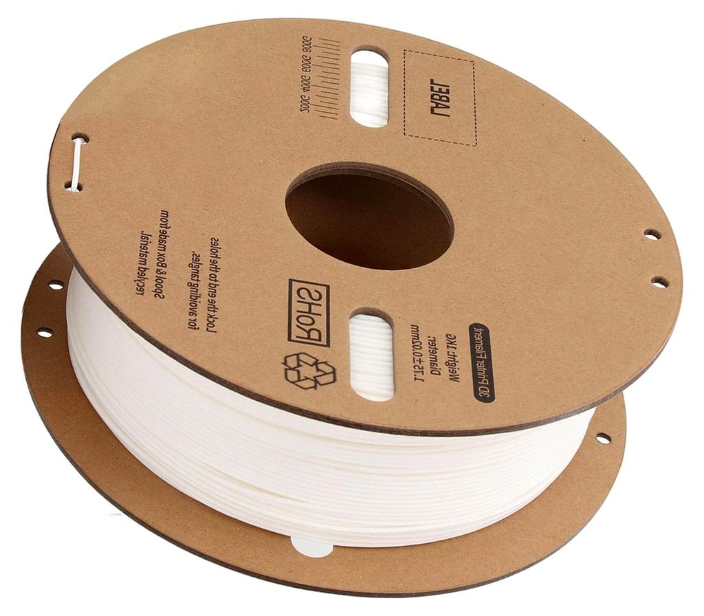 Weißes 1,75 mm PLA-Druckfilament, Hochgeschwindigkeitsdruck, Hohe Zähigkeit, ±0,02 mm Genauigkeit, Geeignet für 3D-Drucker wie Ender 3