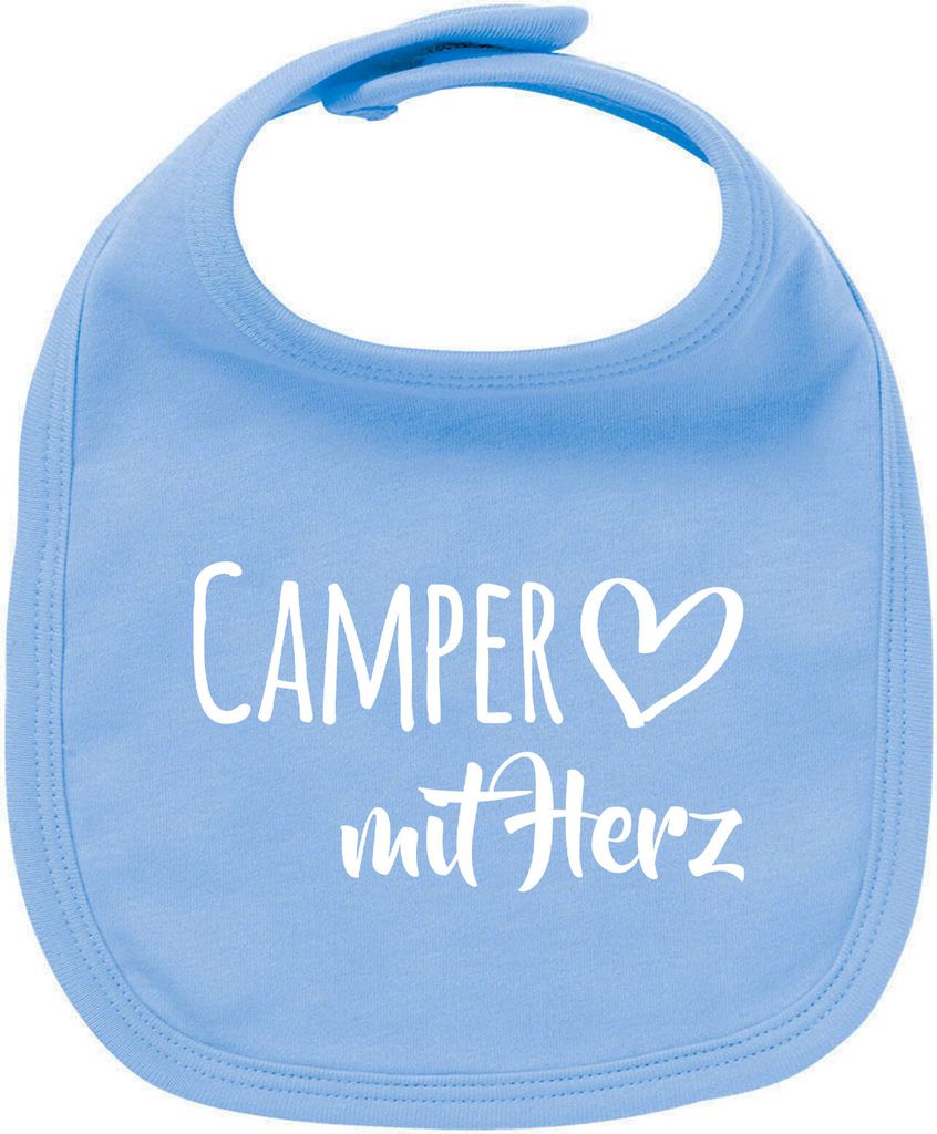 Babyblauer Biobaumwoll Camper für Babyshower