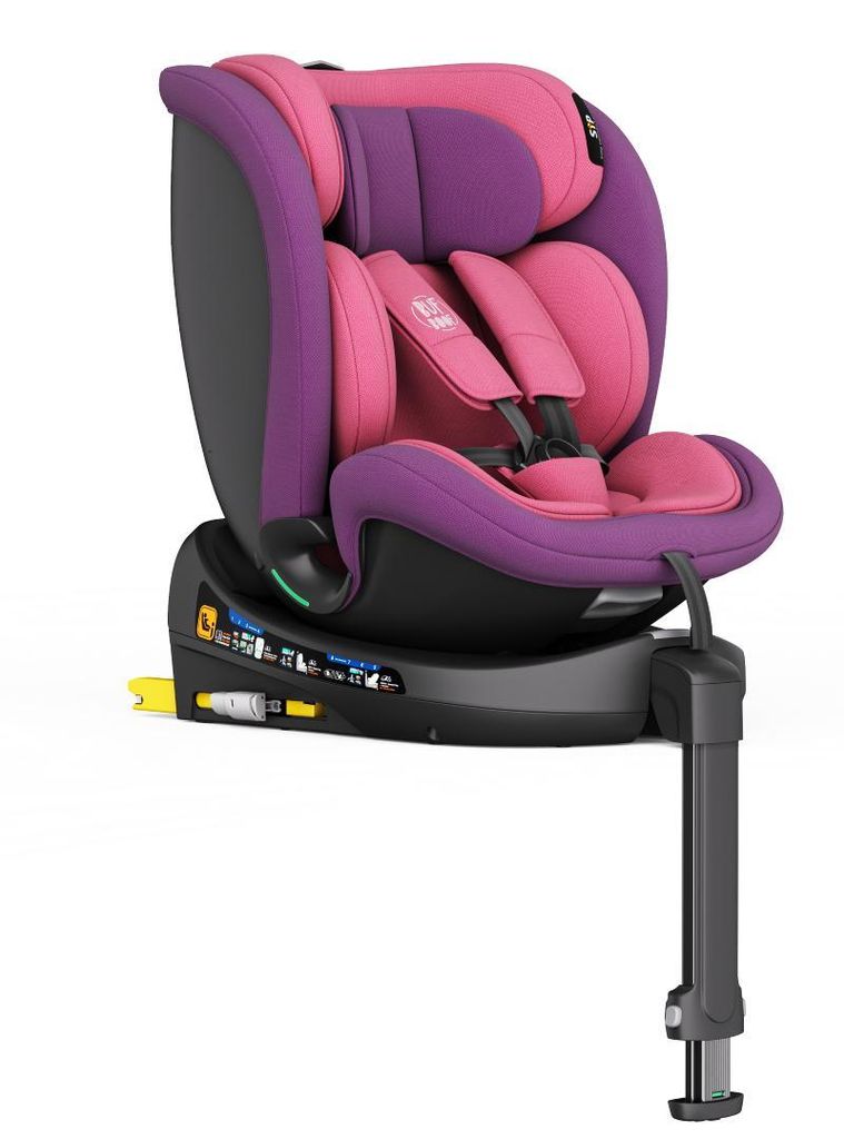 BUF BOOF N17 Fix i-Size Kindersitz 40–150 cm (0–36 kg), 360° drehbar, ISOFIX mit Stützfuß, Liegefunktion bis 165°, R129 UnicornPink