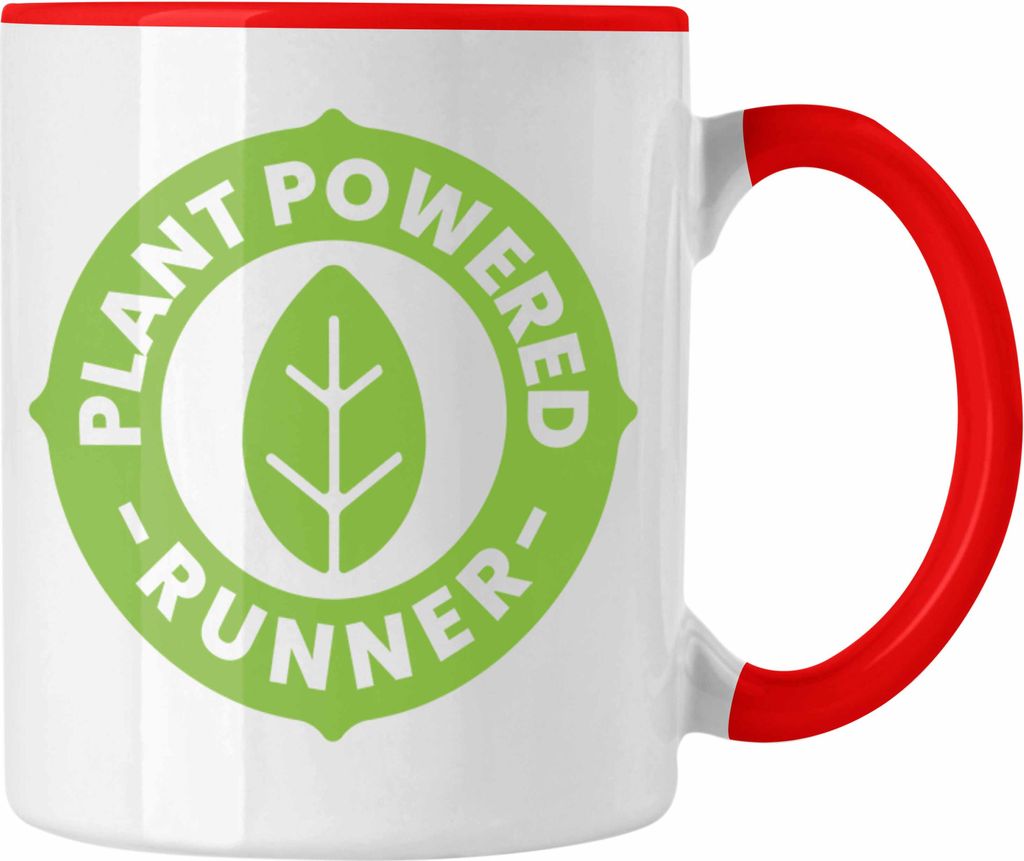 Trendation - Veganer Geschenk Lustige Tasse Vegetarier Geschenkidee Tasse Lustig für Geschenkset und Geschenkbox (Rot)