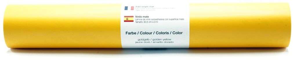 Kreativplotter Vinylfolie matt GOLDGELB 30,5x300 cm Produktbild 