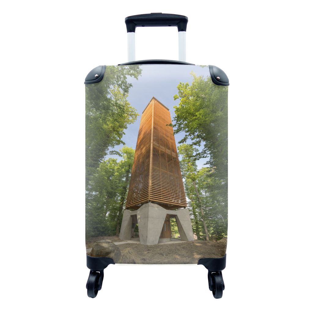 MuchoWow Koffer Handgepäck Trolley Rollkoffer Kleine Reisekoffer mit 4 Rollen - Napoleonturm - Cabin Size < 55x40x23 cm & 55x40x20 cm - Fotokoff...