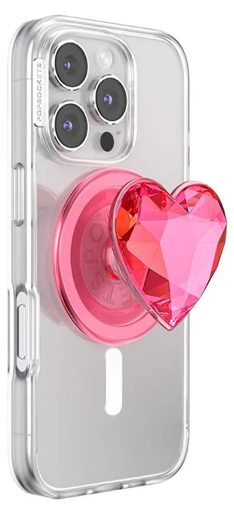 PopSockets PopGrip Premium MagSafe Cristal Rose pour iPhone et Coques