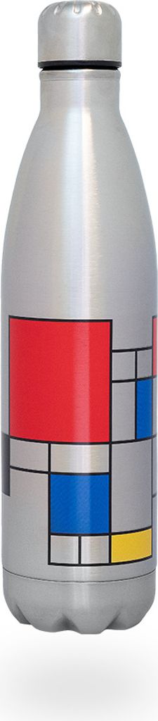 Könitz Teeflasche Mondrian, Thermosflasche 750ml aus doppelwandigem Edelstahl. Outdoor Trinkflasche BPA-frei, auslaufsicher, langlebig
