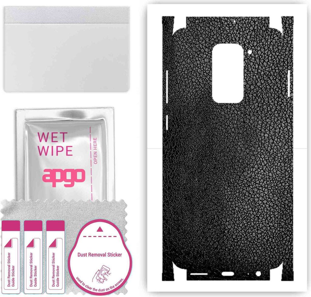 apgo Rückseite + Seiten Schutzfolie, Skin, kompatibel mit Xiaomi Redmi Note 9, Hinten Displayschutzfolie aus Vinylfolie, kratzfest, einfache Monta...