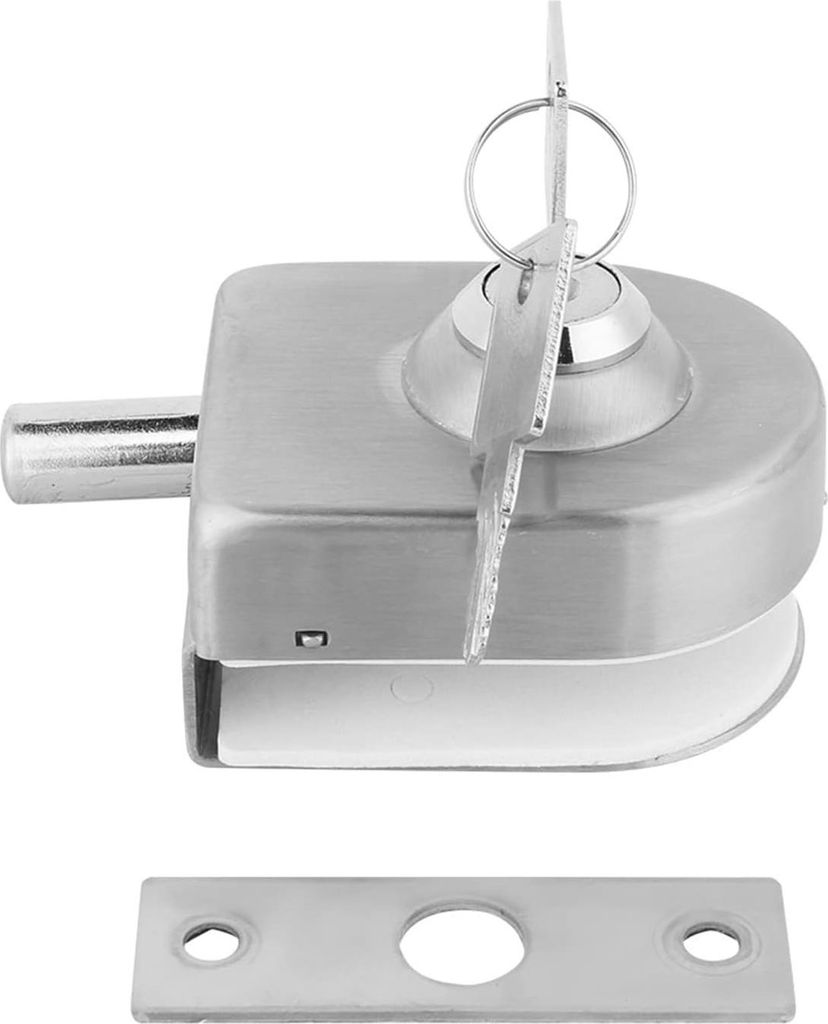 Glas Türschloss, gebürsteter Stahl Glas Türöffnung, Glas Türöffnung, Drahtzeichnung komplett mit Edelstahl für Badezimmerzubehör Zuhause