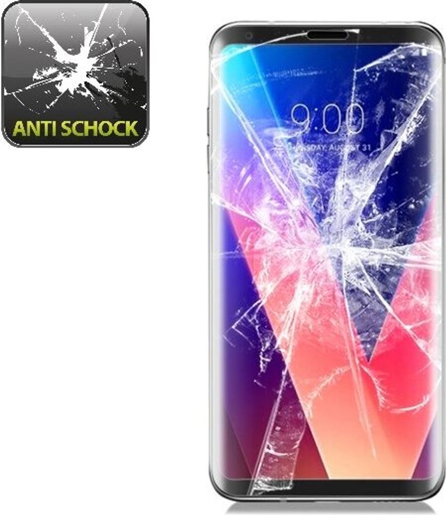 3x Panzerfolie für LG V30 FULL COVER ANTI-SCHOCK Displayschutzfolie HD KLAR