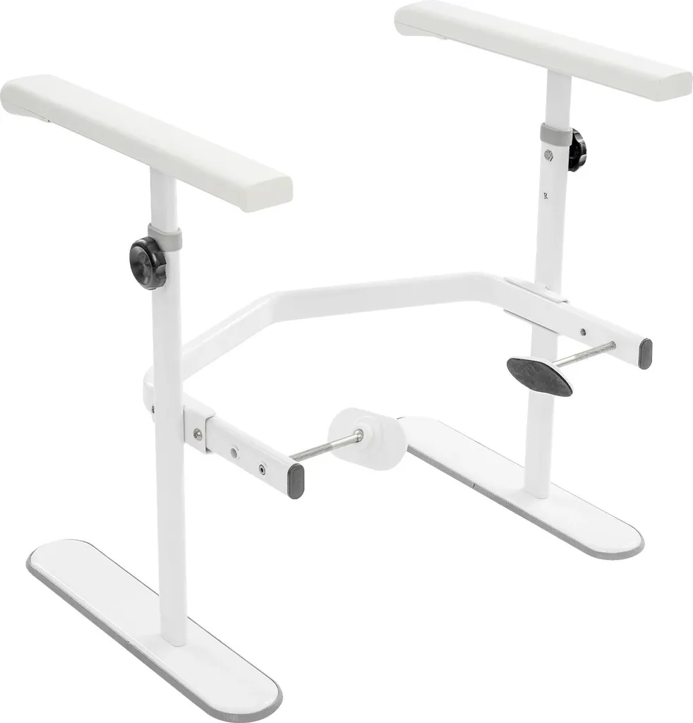 Barre de maintien WC à hauteur variable et accoudoirs ergonomiques