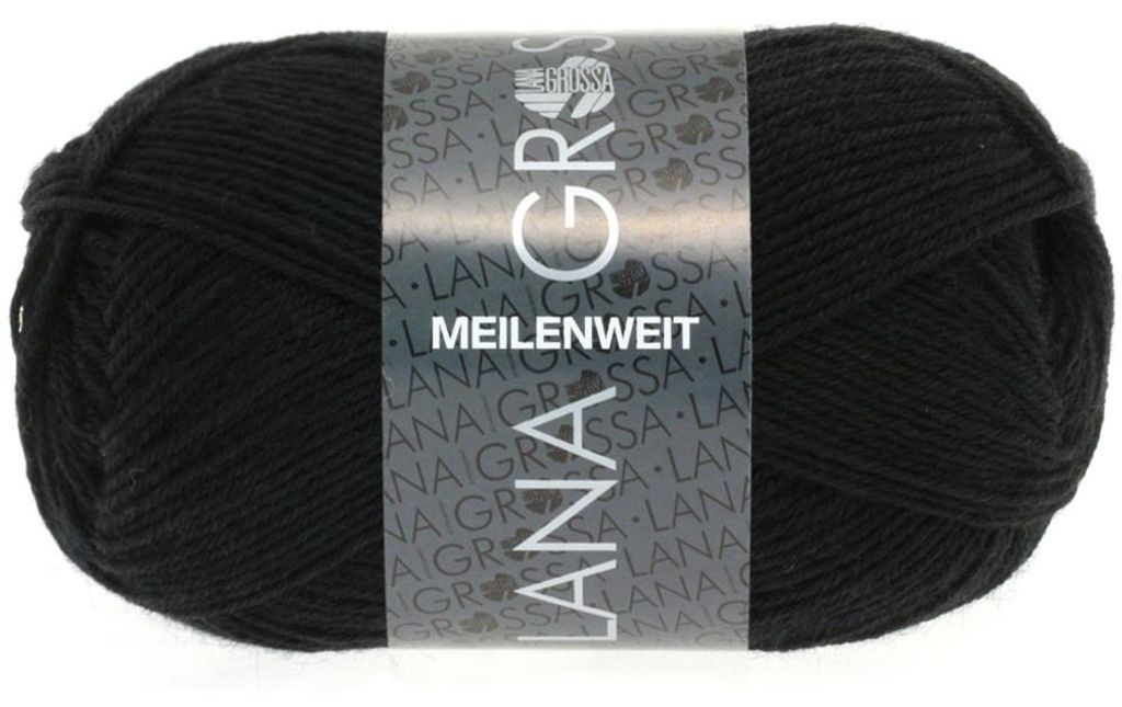 Lana Grossa - Meilenweit 4-fach 50g 1106 schwarz Produktbild 