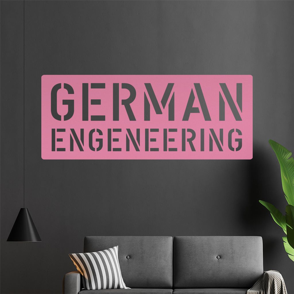 German Engeneering Wandtattoo in 6 Größen - Wandaufkleber Wall Sticker - Dekoration, Küche, Wohnzimmer, Schlafzimmer, Badezimmer