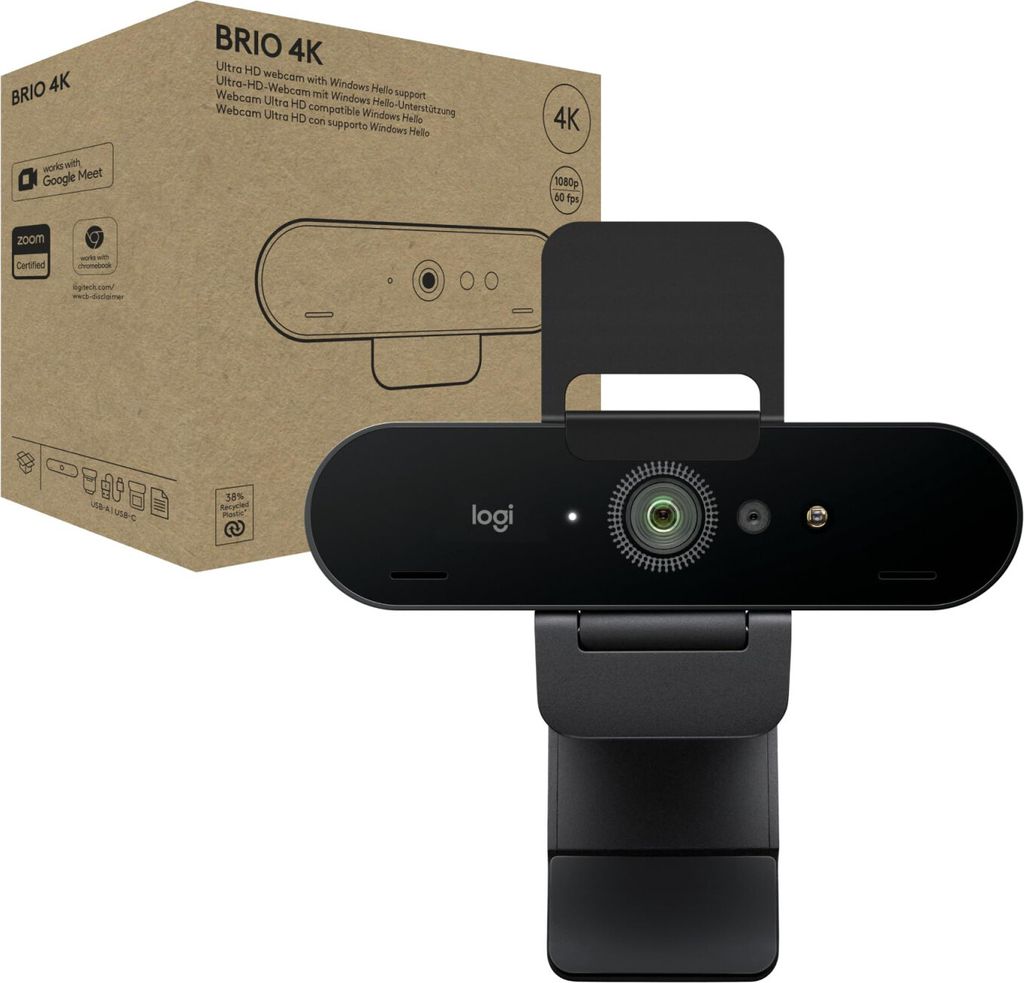 LOGITECH Logitech BRIO 4K webcam 13 MP 4096 x 2160 pixels USB Black