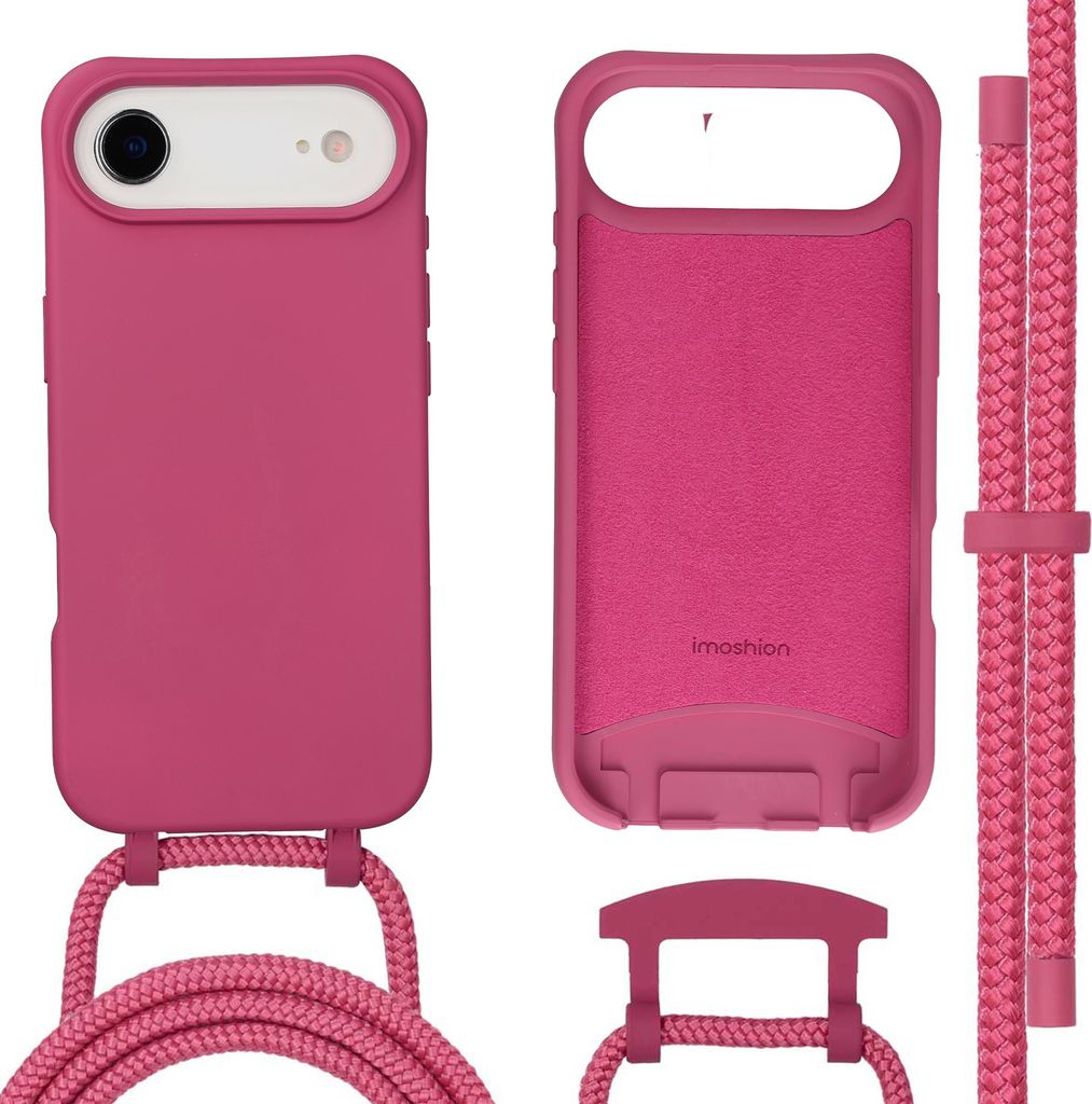 imoshion Color Backcover mit abnehmbarem Handykette und MagSafe iPhone Air - Raspberry
