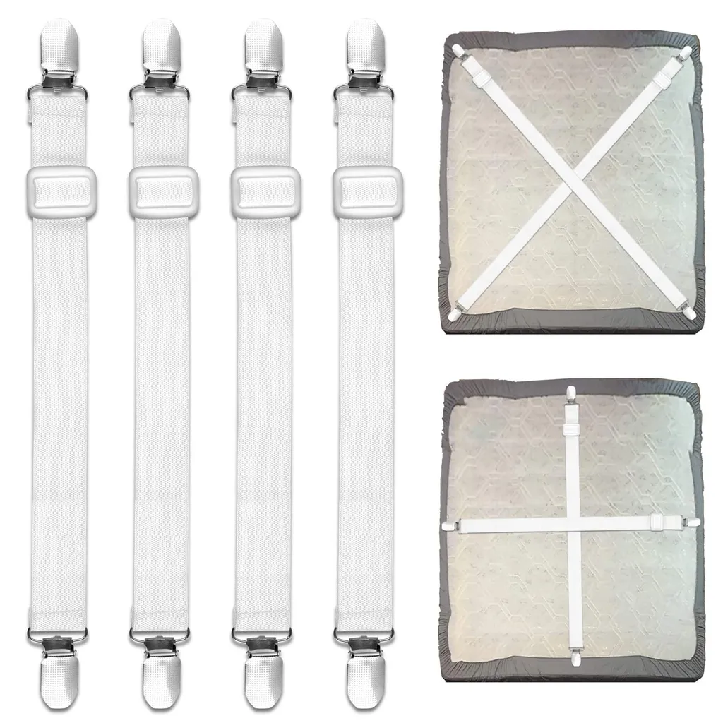 Fixation Drap-housse Infroissable pour Éviter les Draps qui Glissent