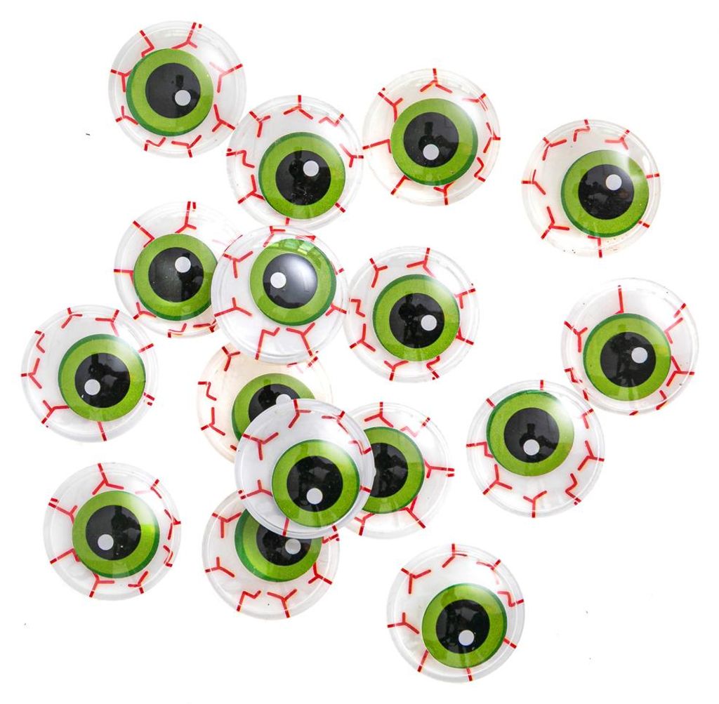 Bewegliche Halloween-Augen, 24 mm, 16 Stück