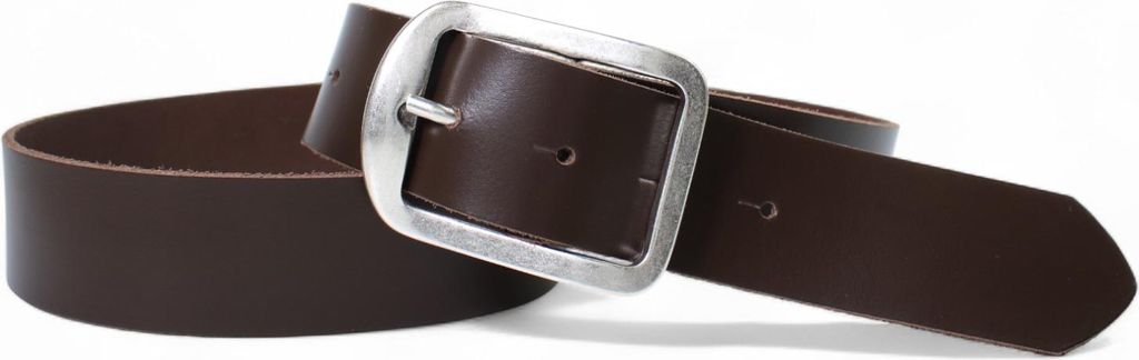 FRONHOFER Damen Ledergürtel 4 cm silberne Dornschnalle Retrostyle, echt Leder