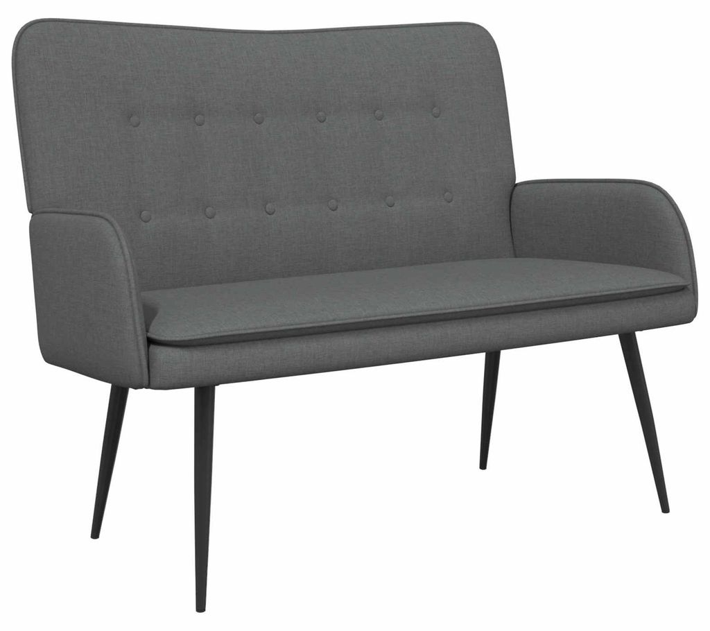 vidaXL 2-Sitzer Sofa Dunkelgrau 115 x 61 x 87 cm Stoff