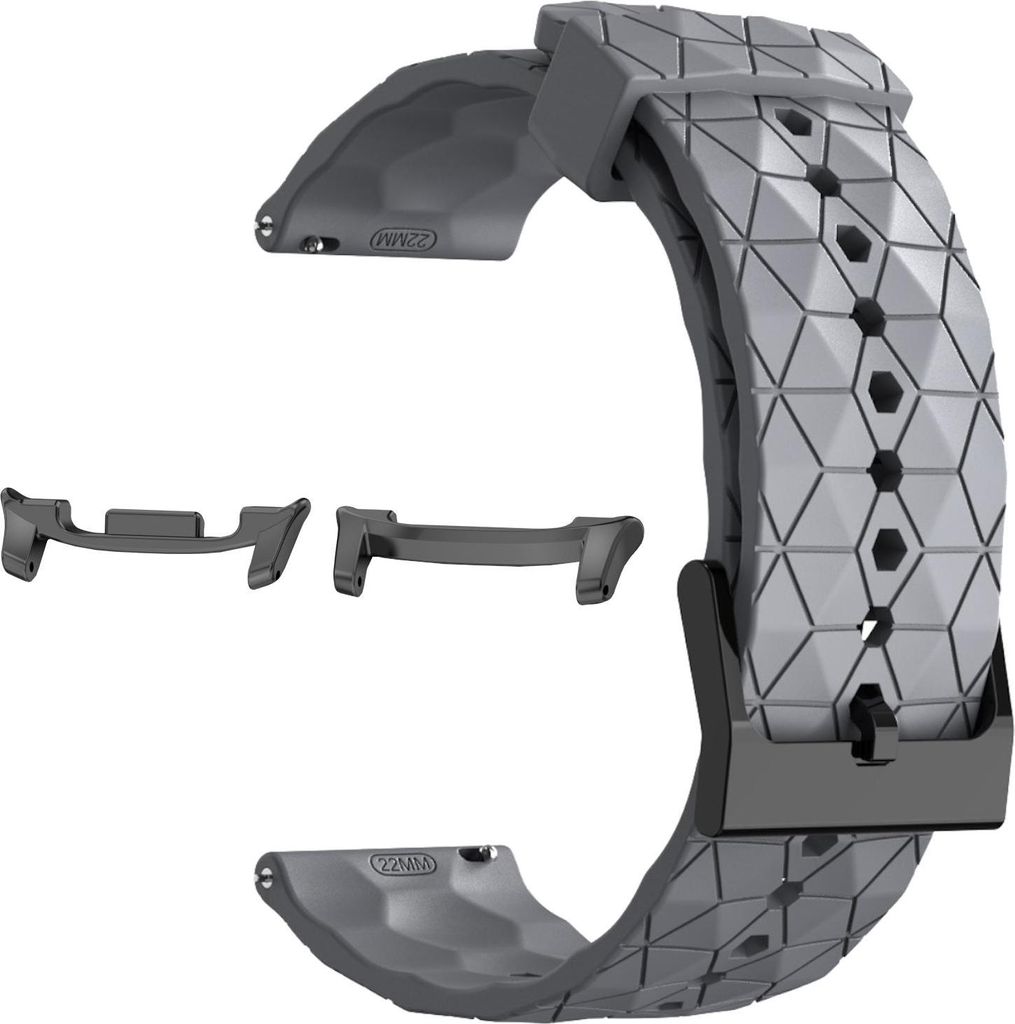 Für Samsung Galaxy Watch 8 / 8 Classic / Ultra 2 Silikon Fußball Design Ersatz Arm Band Grau