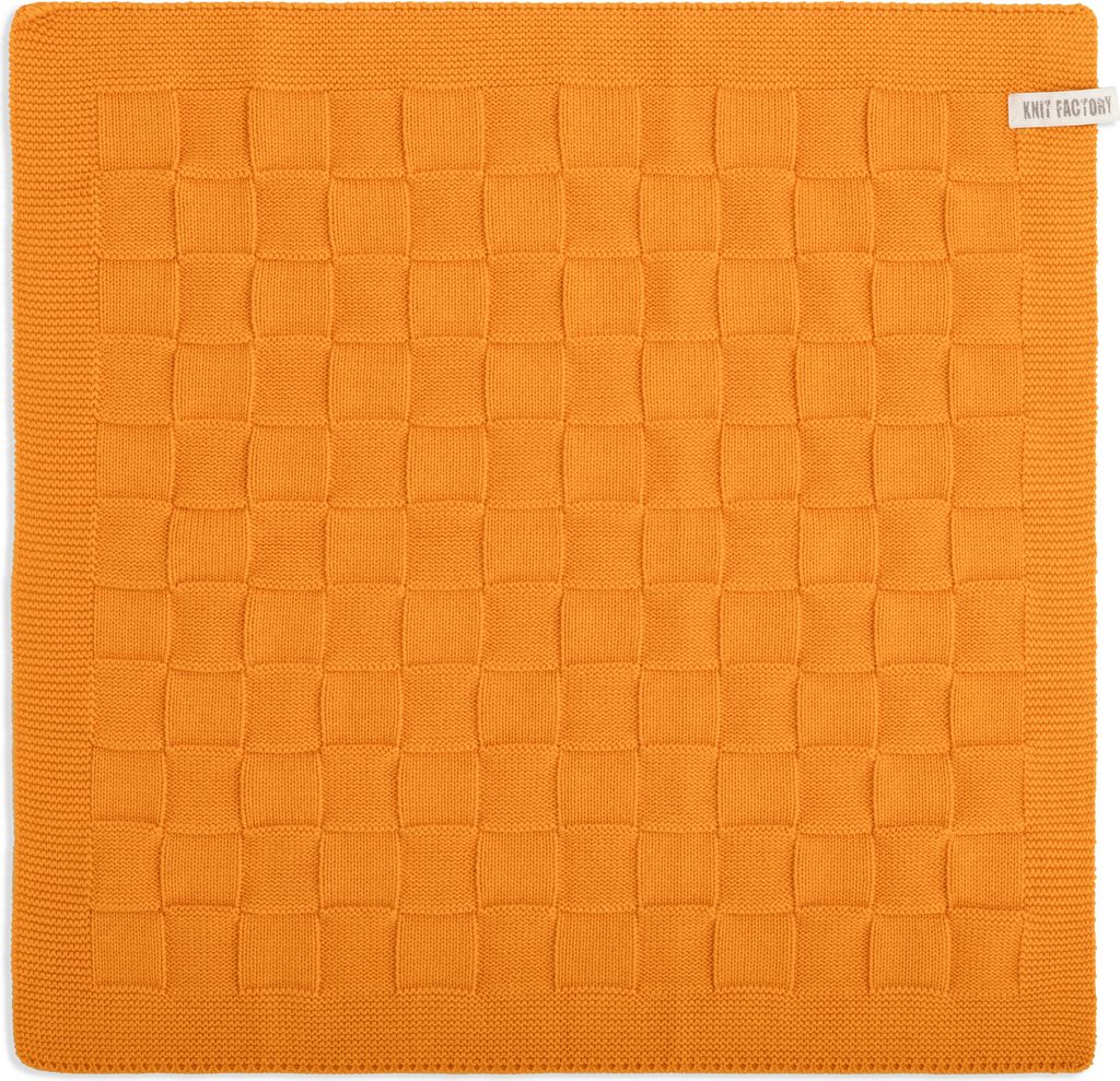 Knit Factory Küchentuch Uni - Orange - 50x50 cm