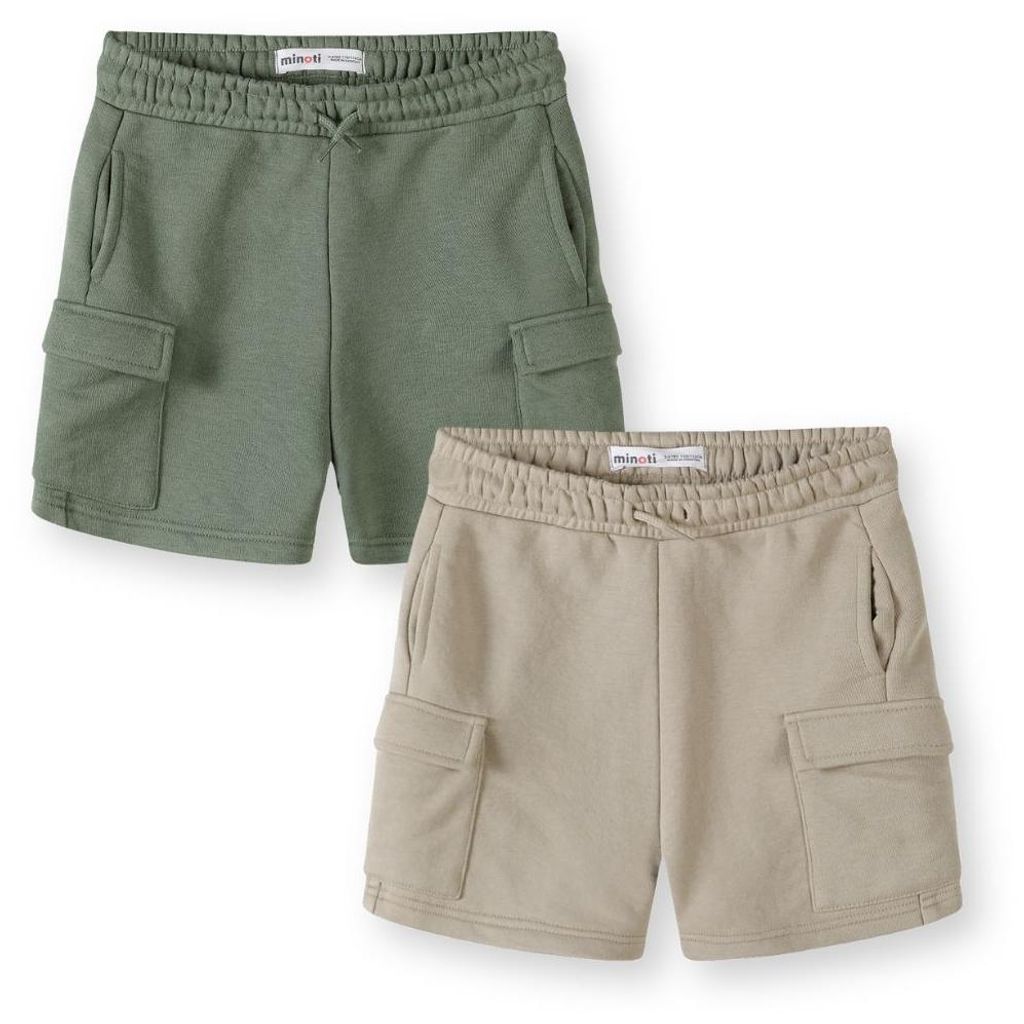 Minoti Cargoshorts Baumwolle elastisch Beige Gr. 116 für Jungen