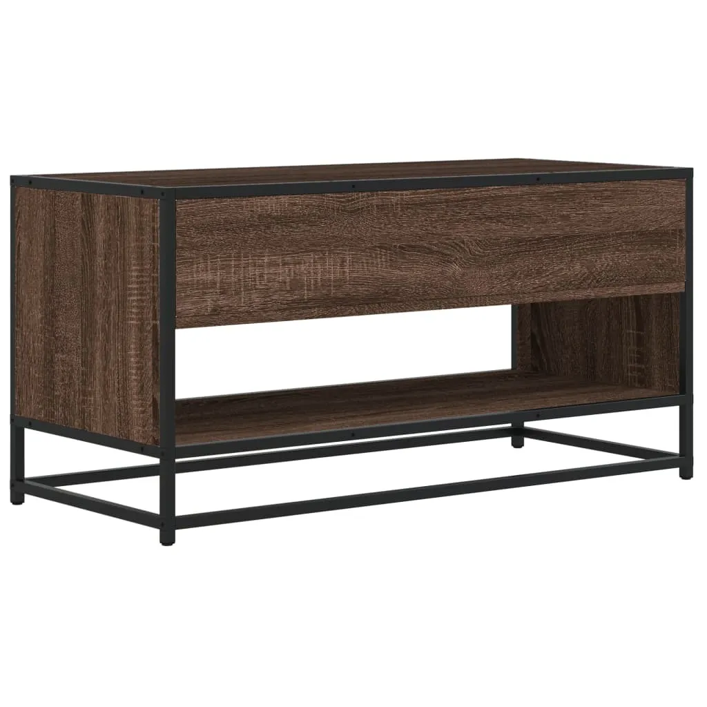 Porta TV Industriale 91cm Rovere Marrone e Acciaio | vidaXL Home