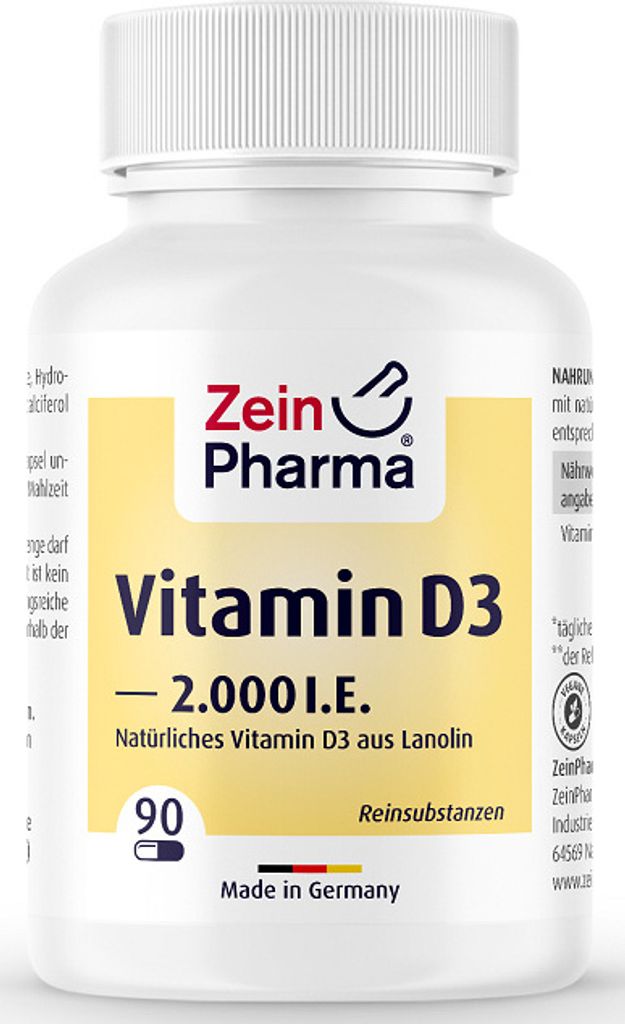 ZeinPharma Vitamin D3 2000 I.E. Kapseln, 90 St. Kapseln Produktbild 