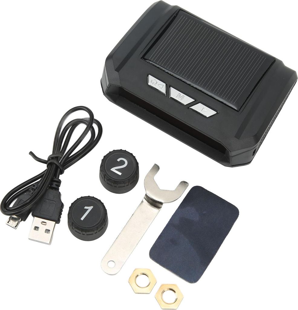 Drahtloses 2-Rad-LKW-Reifendrucküberwachungssystem, solarbetriebener TPMS-Monitor für leichte Wohnmobile