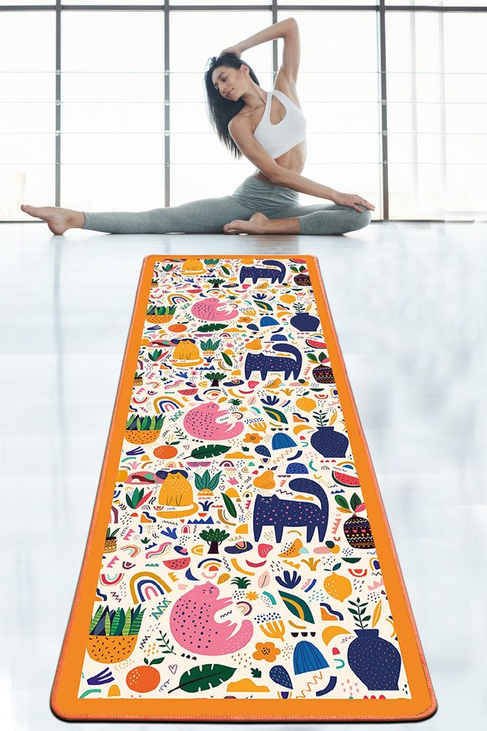 Vital And Vivid, Regnba, Yoga-Teppich, Mehrfarbig, 60 x 200 Produktbild 