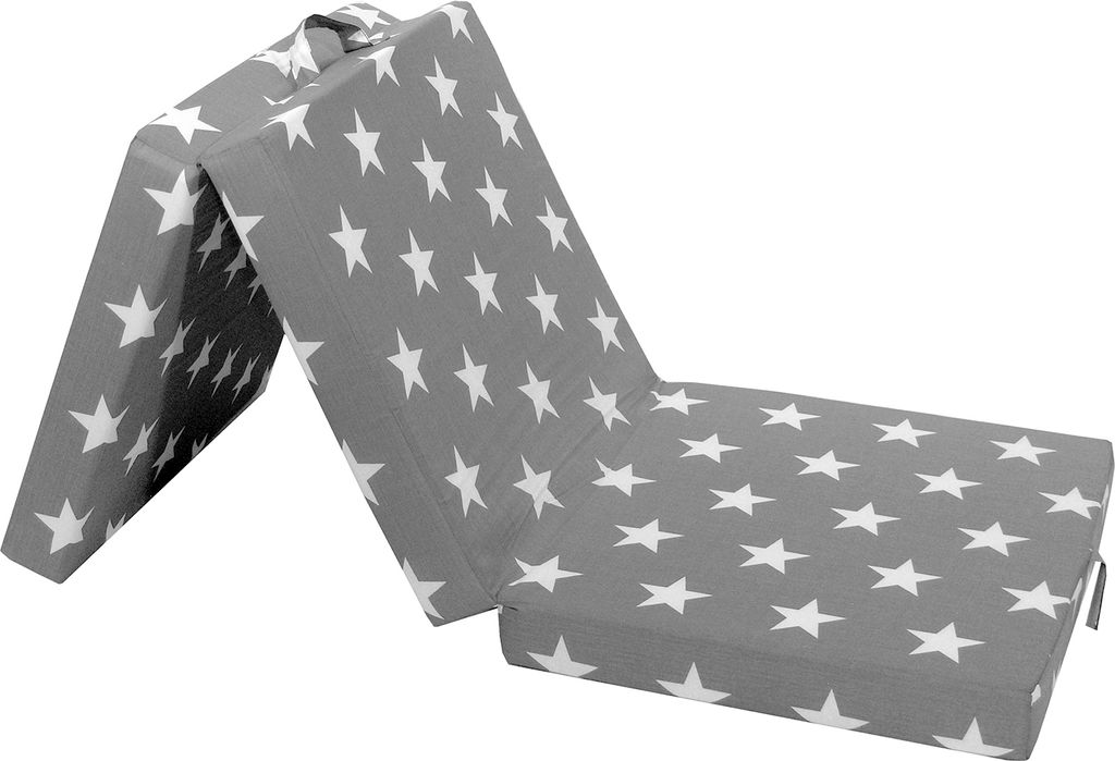 Matelas pliant - Gris - Tissu mixte - 70 x 190 cm - avec Image du produit 