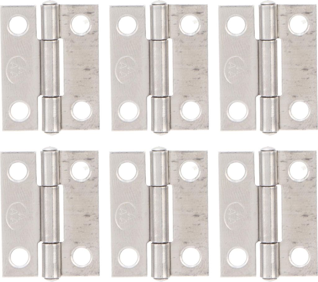 10 Stück 1-Zoll-Scharniere aus Edelstahl 304 mit 4 Löchern, klappbar, für Schiffskisten und Schranktüren