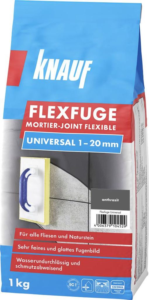 Knauf Fugenmörtel Flexfuge Universal 1 - 20 mm anthrazit 1 Produktbild 