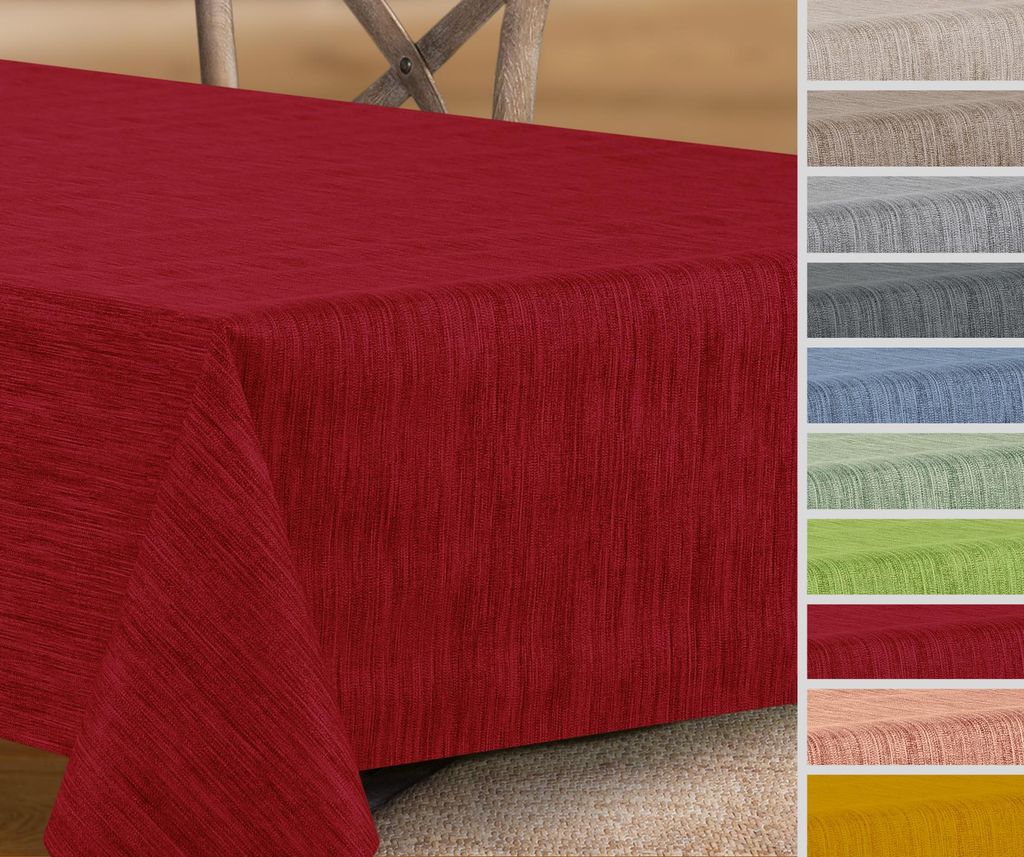 Wachstuchtischdecke rund oval eckig, Georginias Wachstuch Tischdecke, Farbe und Größe wählbar,Rot