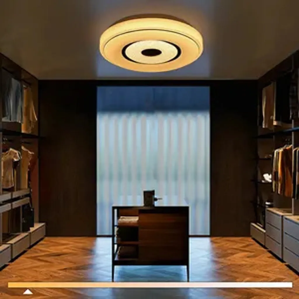 Plafonnier LED Dimmable 18W avec Commande à Distance et Design Moderne - 9