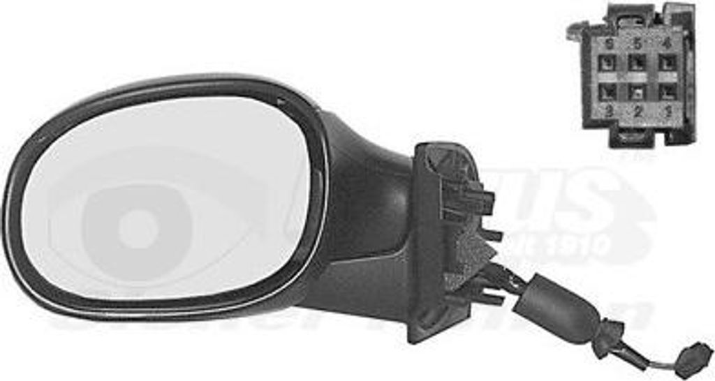 VAN WEZEL 0925807 Außenspiegel Seitenspiegel Links für CITROËN C3 I Schrägheck (FC, FN) Konvex Unbeheizt