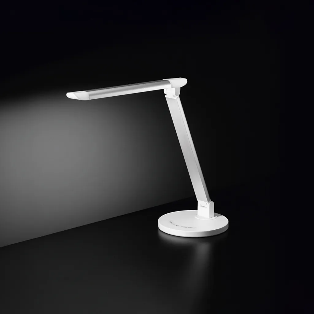 Lampe de Table LED 7W Perenz Blanche avec Port USB et Tactile Modulable