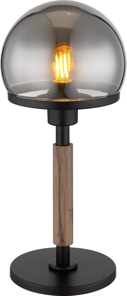 Globo Lighting|Tischleuchte Metall schwarz matt, 1x E27