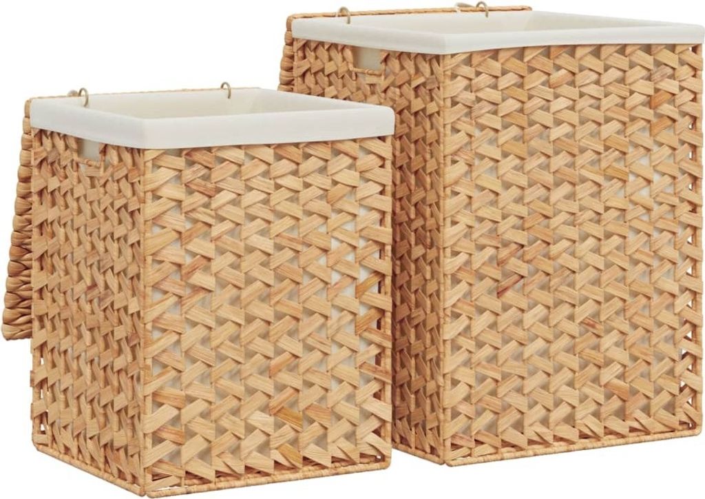 vidaXL Wäschekörbe 2 Stk. Wasserhyazinthe