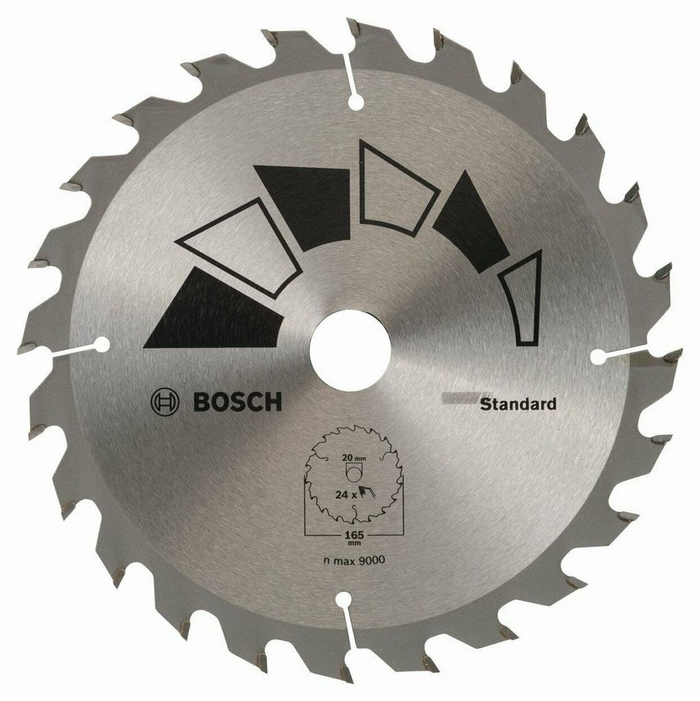 Bosch Kreissägeblatt STANDARD D= 165 mm, Bohrung= 20 mm, Z= 24