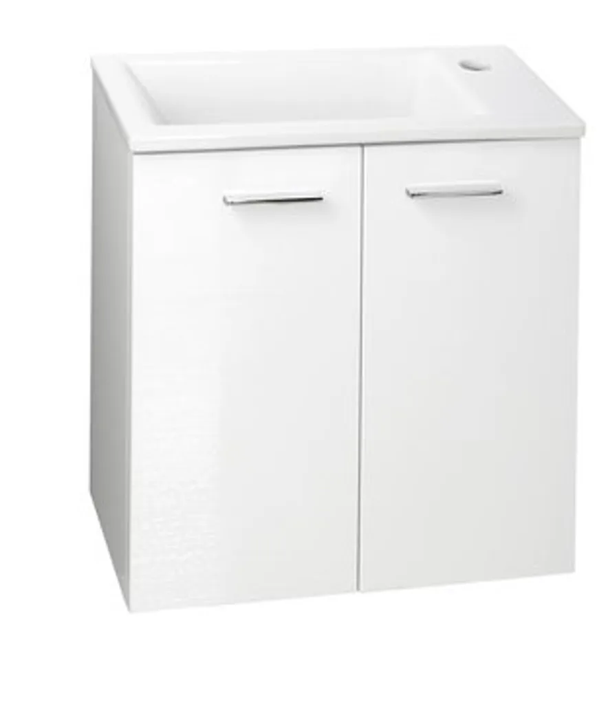 Rangement d'appoint blanc ZOJA pour entrée ou couloir, 50cm de haut