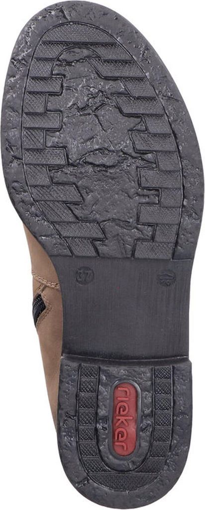 Rieker Damen Stiefelette Chelsea Boot extra weit mit losen Soft Einlagen 74878, Größe:40 EU, Farbe:Braun