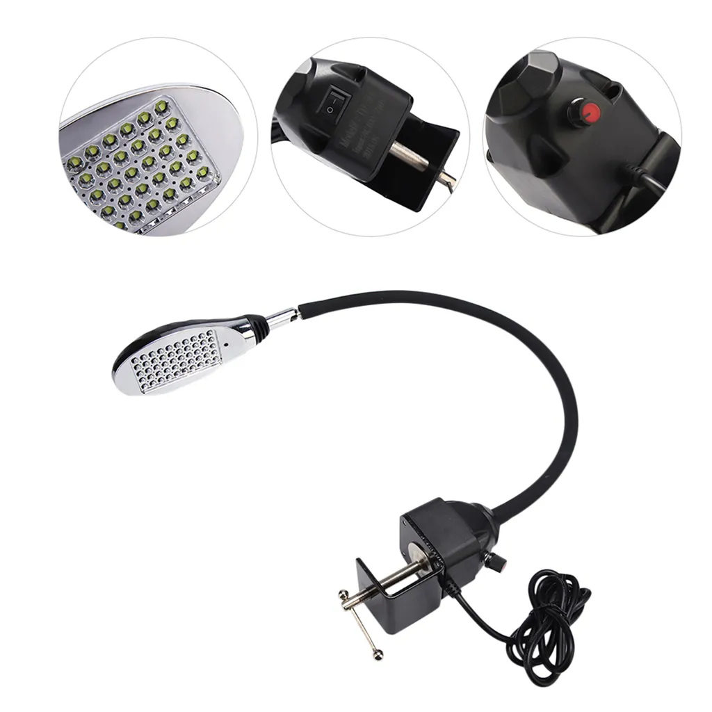 Lampe de travail 50-LEDs 8W pour machine à coudre industrielle réglable - 9