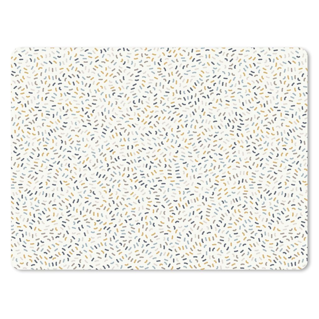 MuchoWow Mauspad Mousepad Muster - Konfetti - Pastell 23x19 cm - Mousepads - Maus Mat - Pad - Mausunterlage - Schreibtischunterlage - Mauspad