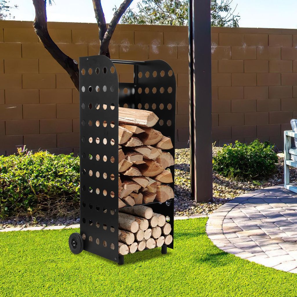 Étagères sur roulettes pour bois de chauffage Ikodm, 42 x Image du produit 