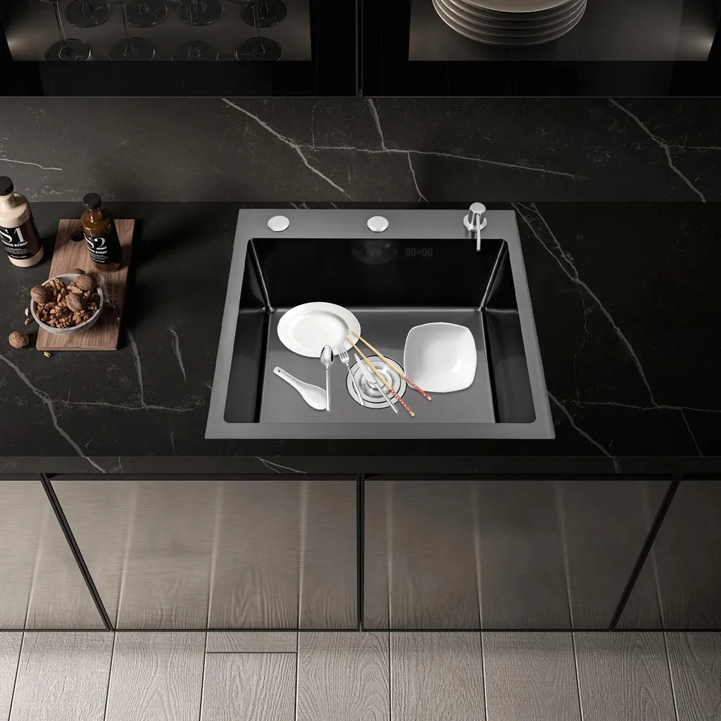 Évier de cuisine pour studio et petit espace en inox durable à encastrer - 4