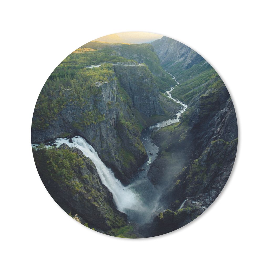 MuchoWow Mauspad Mousepad Wasserfall in Norwegen 40x40 cm - Mousepads - Maus Mat - Pad - Mausunterlage - Schreibtisch Accessoires