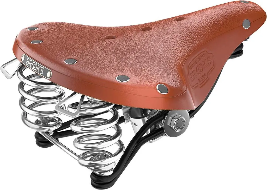 Selle Vélo Urbain Brooks B66 Short Miel - Confort Posture Droite
