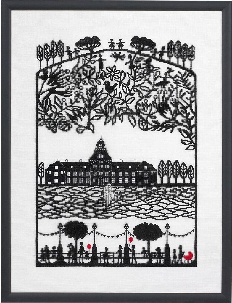 Auslaufmodell Eva Rosenstand Kreuzstich Set "Schloss", Zählmuster, 41x55cm