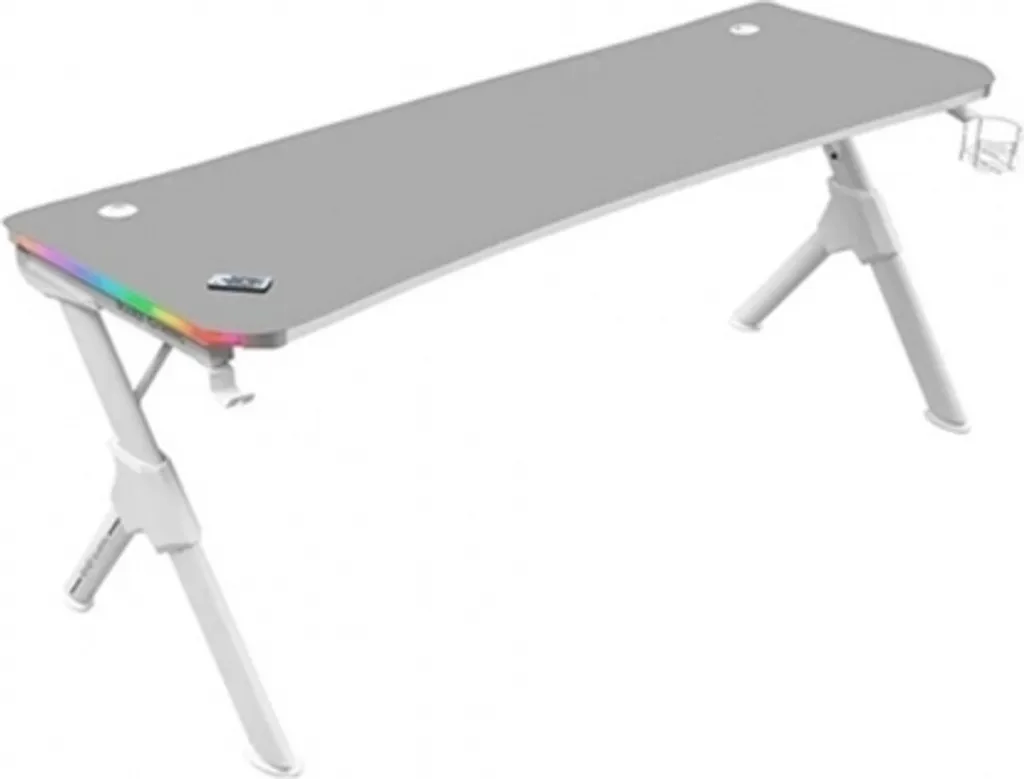Mars Gaming MGDXL RGB Blanc - Bureau Gaming XXL avec Éclairage LED